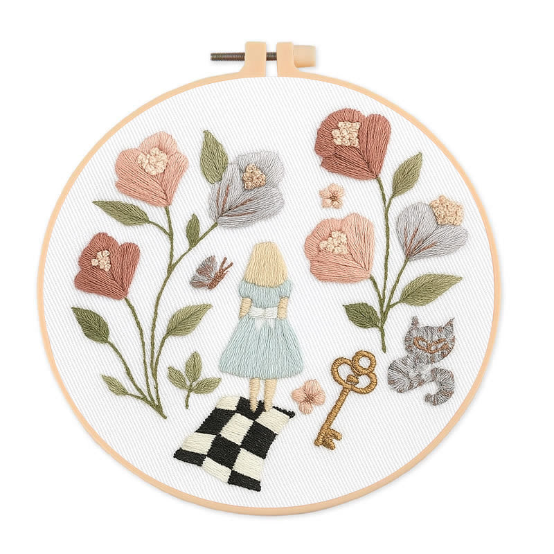 Rubbyoo Embroidery Kit - Fantasy Wonderland | Easy Floral Artwork | Diy Birthday Gift - 20*20cm - image 0