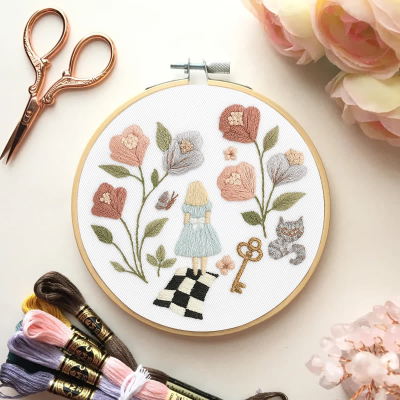 Rubbyoo Embroidery Kit - Fantasy Wonderland | Easy Floral Artwork | Diy Birthday Gift - image 1