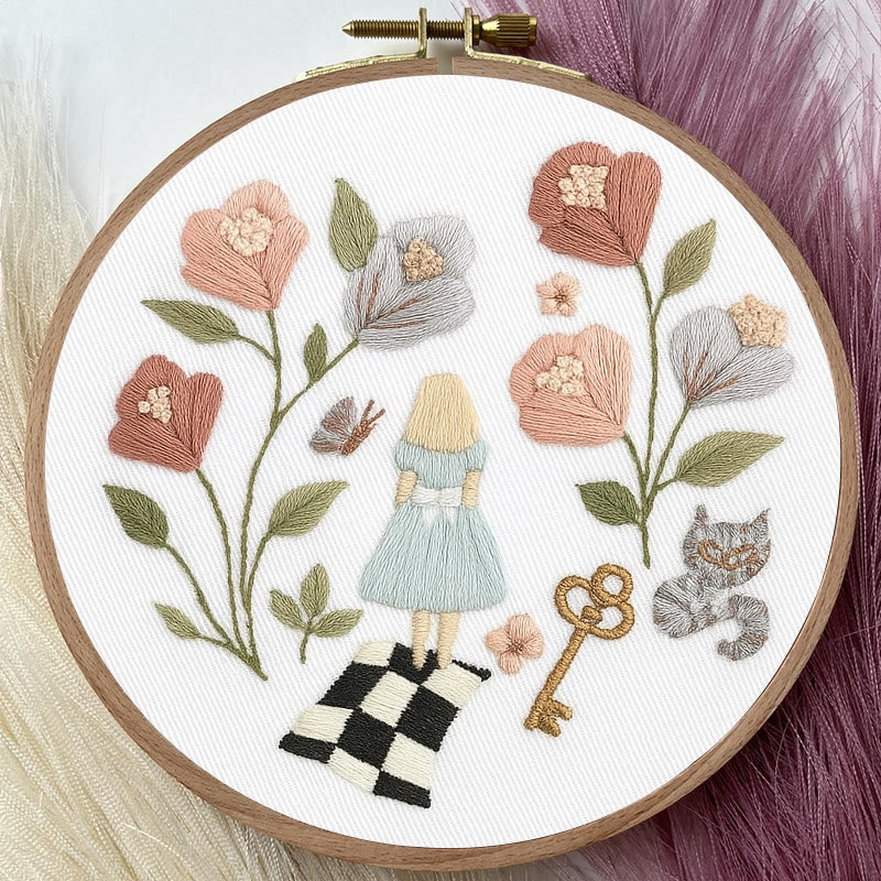 Rubbyoo Embroidery Kit - Fantasy Wonderland | Easy Floral Artwork | Diy Birthday Gift - image 4