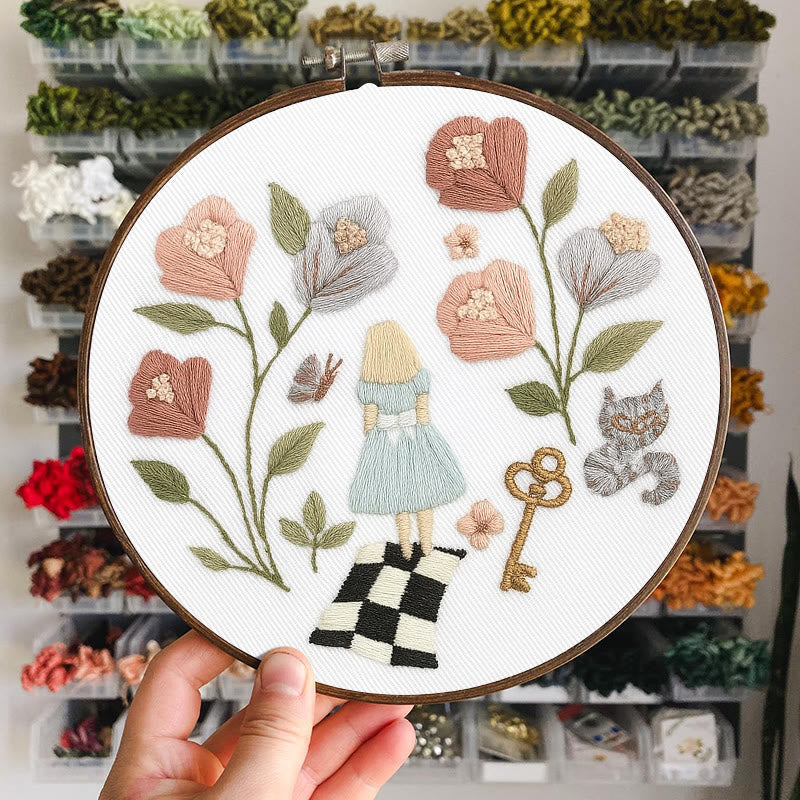 Rubbyoo Embroidery Kit - Fantasy Wonderland | Easy Floral Artwork | Diy Birthday Gift - image 2