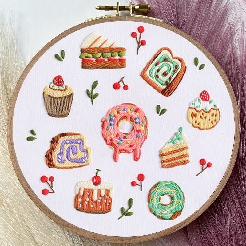 Rubbyoo Embroidery Kit - Yummy Pastry |  Beginner Handmade Craft | Decorative Gift For Desert Lover - image 2