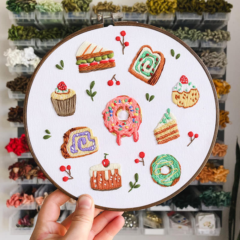 Rubbyoo Embroidery Kit - Yummy Pastry |  Beginner Handmade Craft | Decorative Gift For Desert Lover - image 3