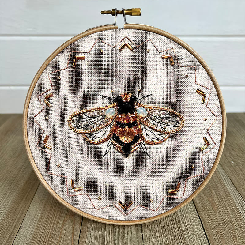 Rubbyoo Bead Embroidery Kit - Golden Bee | Easy Handmade Needlepoint | Diy Decorative Ornament - image 8