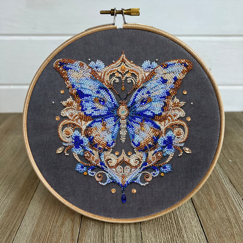 Rubbyoo Bead Embroidery Kit - Stunning Butterfly | Precious Handmade Art | Perfect Gift For Her - image 5