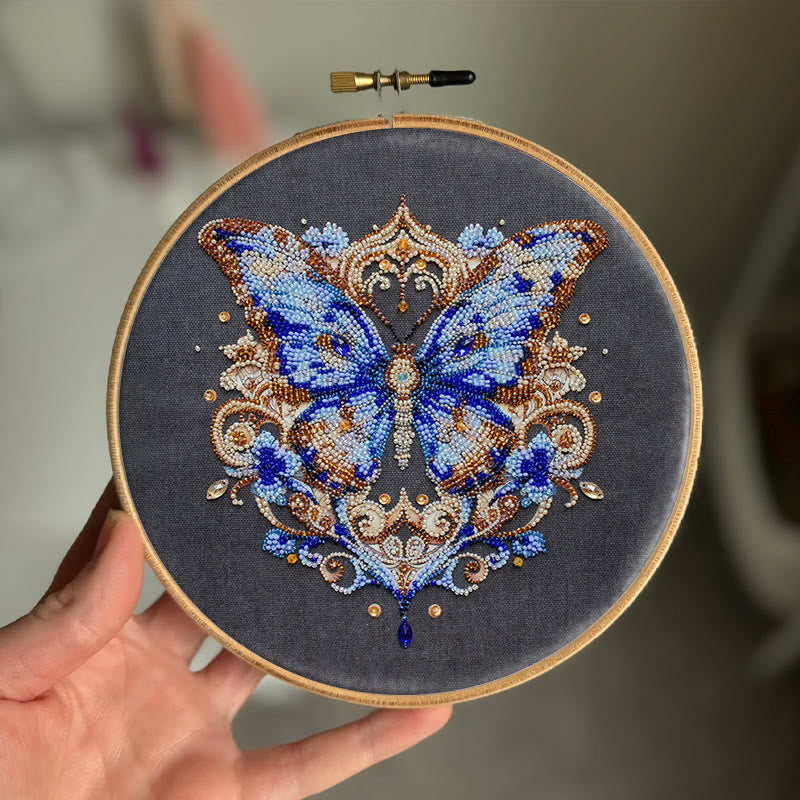 Rubbyoo Bead Embroidery Kit - Stunning Butterfly | Precious Handmade Art | Perfect Gift For Her - image 8