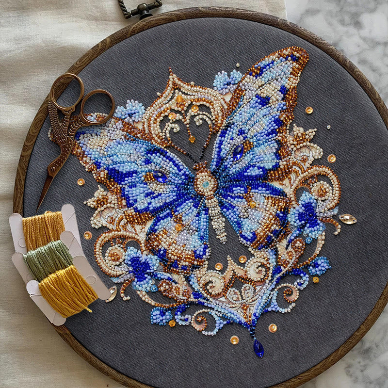 Rubbyoo Bead Embroidery Kit - Stunning Butterfly | Precious Handmade Art | Perfect Gift For Her - image 6