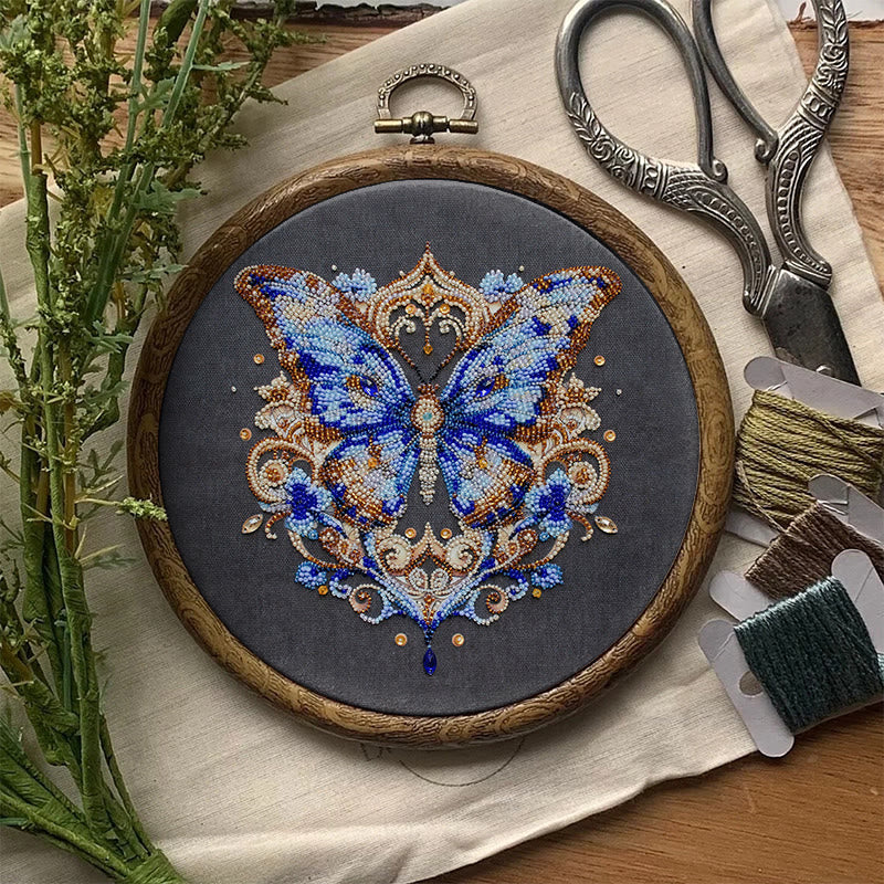Rubbyoo Bead Embroidery Kit - Stunning Butterfly | Precious Handmade Art | Perfect Gift For Her - image 1