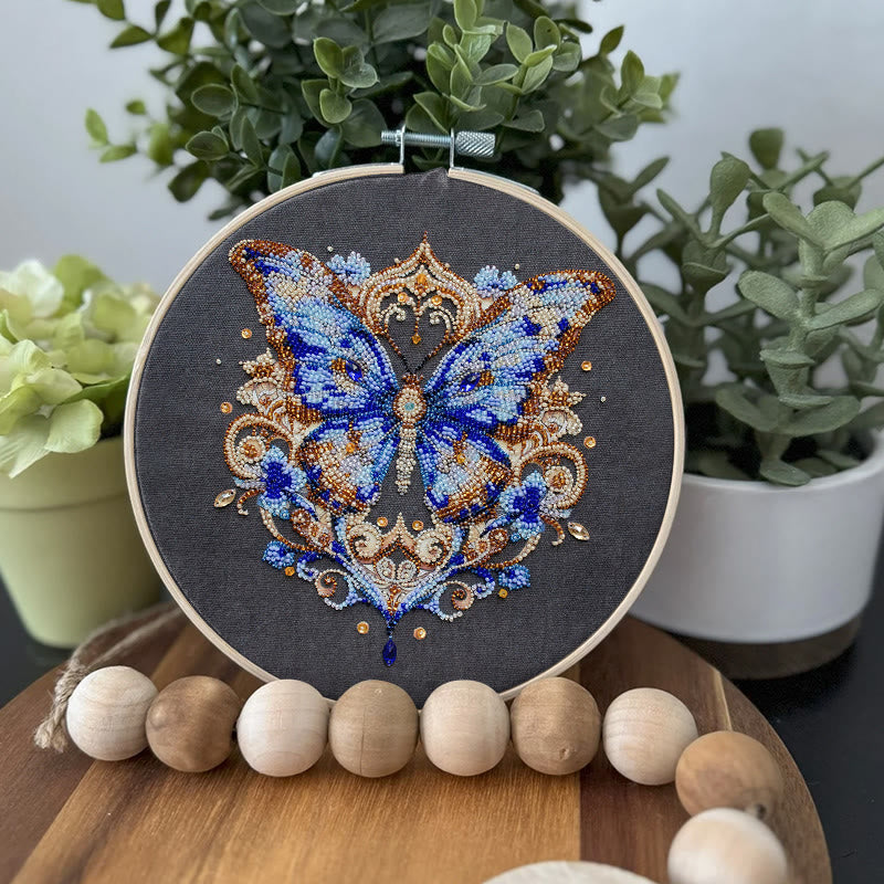 Rubbyoo Bead Embroidery Kit - Stunning Butterfly | Precious Handmade Art | Perfect Gift For Her - image 2