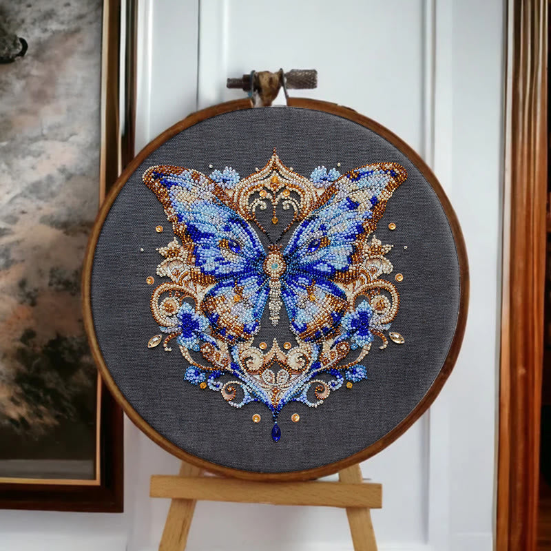 Rubbyoo Bead Embroidery Kit - Stunning Butterfly | Precious Handmade Art | Perfect Gift For Her - image 7