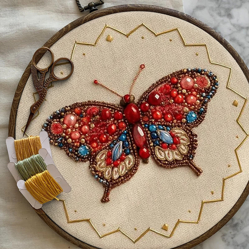 Rubbyoo Bead Embroidery Kit - Vibrant Butterfly | Diy Beginner Handicraft | Charming Home Decor - image 4