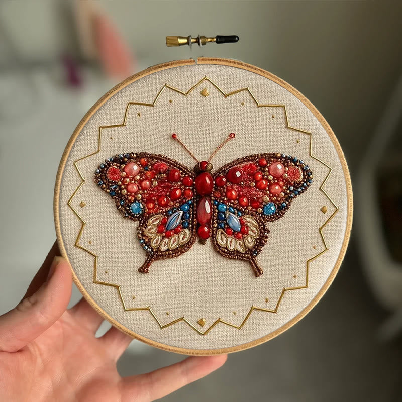 Rubbyoo Bead Embroidery Kit - Vibrant Butterfly | Diy Beginner Handicraft | Charming Home Decor - image 5