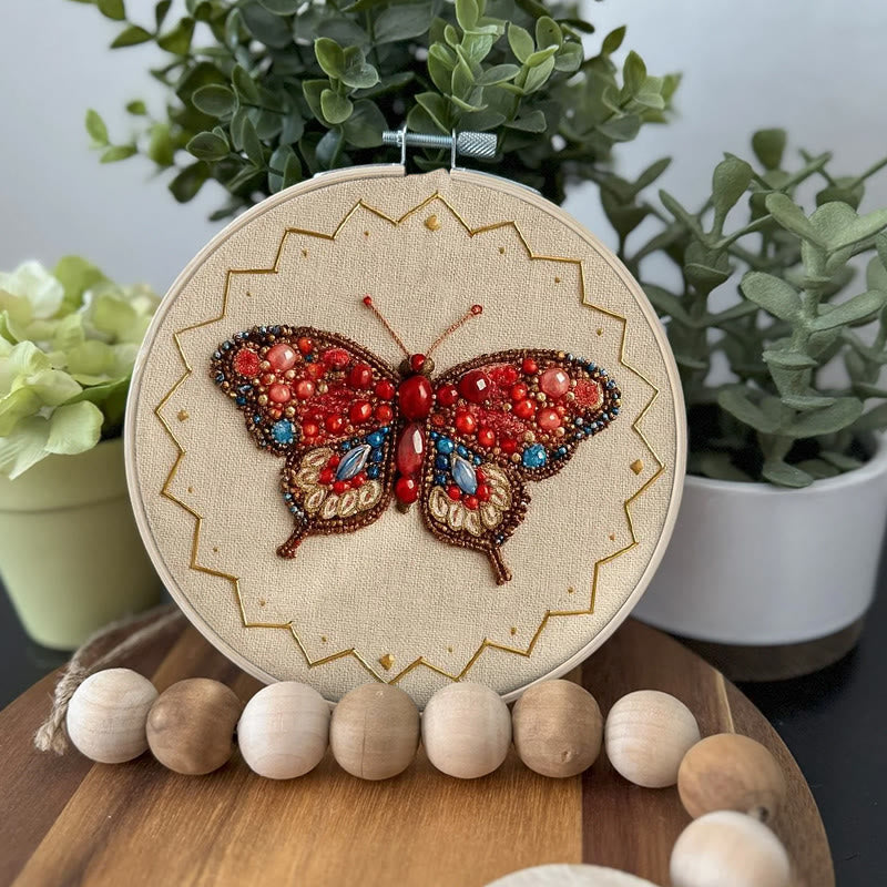 Rubbyoo Bead Embroidery Kit - Vibrant Butterfly | Diy Beginner Handicraft | Charming Home Decor - image 2