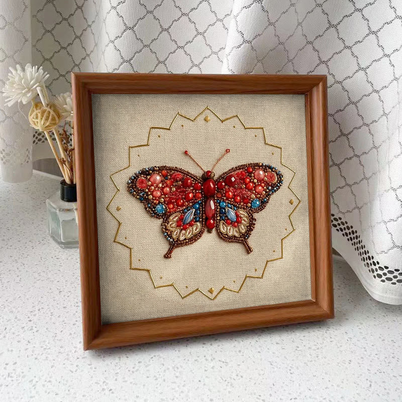 Rubbyoo Bead Embroidery Kit - Vibrant Butterfly | Diy Beginner Handicraft | Charming Home Decor - image 9