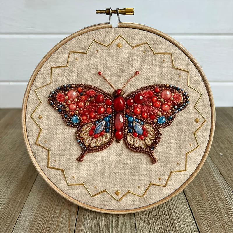 Rubbyoo Bead Embroidery Kit - Vibrant Butterfly | Diy Beginner Handicraft | Charming Home Decor - image 8