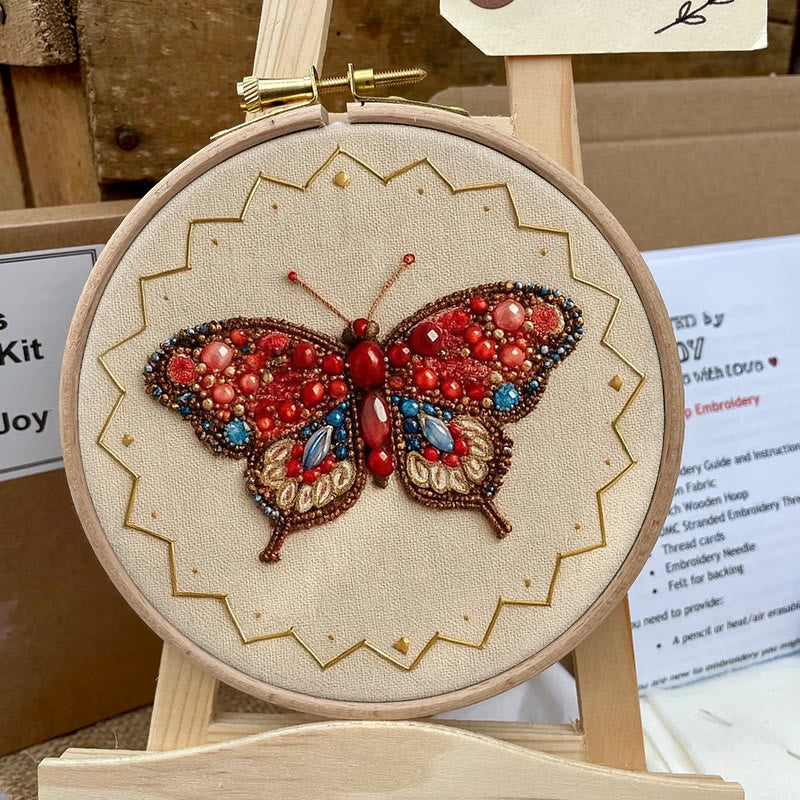 Rubbyoo Bead Embroidery Kit - Vibrant Butterfly | Diy Beginner Handicraft | Charming Home Decor - image 7