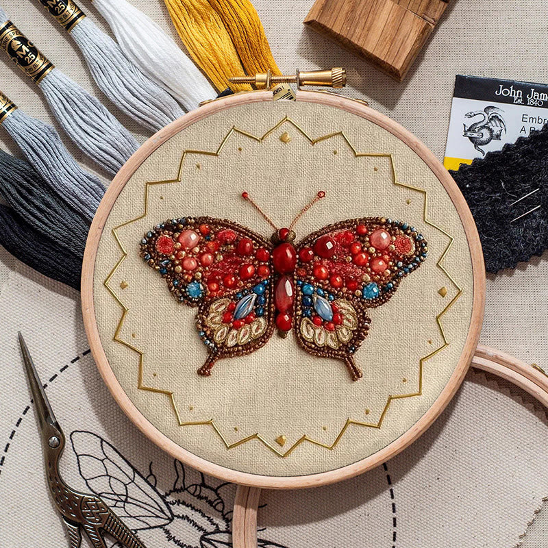 Rubbyoo Bead Embroidery Kit - Vibrant Butterfly | Diy Beginner Handicraft | Charming Home Decor - image 3