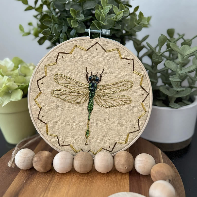 Rubbyoo Bead Embroidery Kit - Beautiful Dragonfly | Diy Needle Art | Handmade Decorative Craft  - image 2