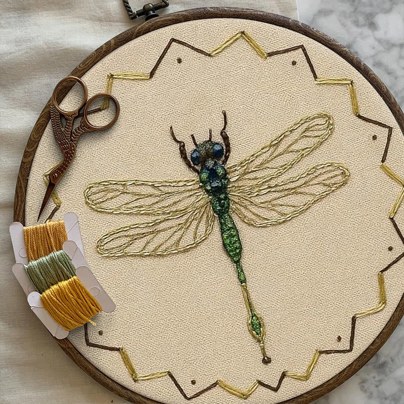 Rubbyoo Bead Embroidery Kit - Beautiful Dragonfly | Diy Needle Art | Handmade Decorative Craft  - image 1