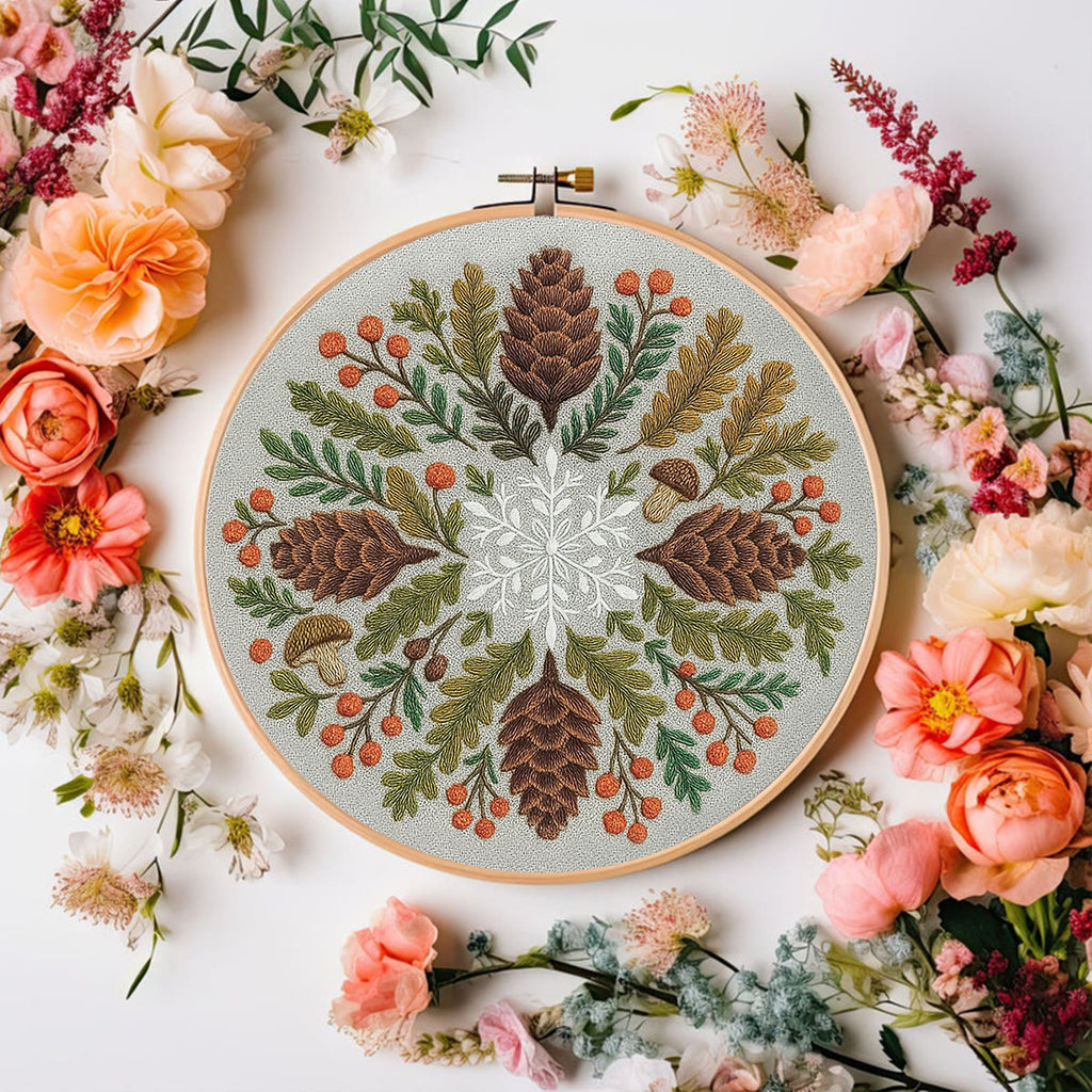 Rubbyoo Embroidery Kit - Winter Wreath | Diy Christmas Decoration | Perfect Craft For Beginners - image 7