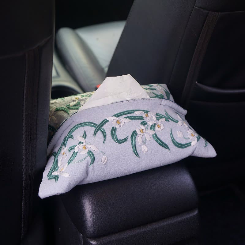 Embroidery Tissue Cover Kit | Floral Handmade Craft | Perfect New Home Gift | Unique Car Ornament - image 6