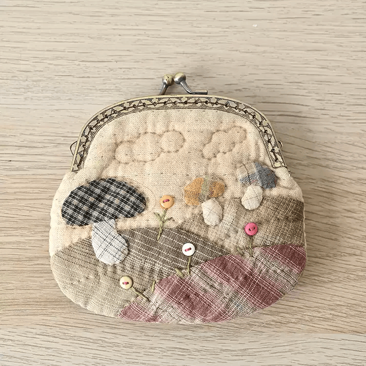 Embroidery  Mini Kiss Lock Bag Kit | Diy Wallet Craft | Unique Bridesmaid Gift - Handmade Mini Kiss Lock Bag Kit - image 3