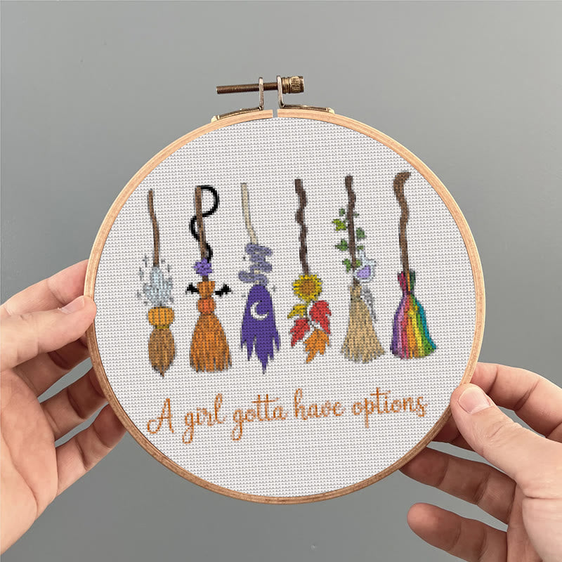  Cross Stitch Kit - Magic Broom | Halloween Decorative Craft | Diy Wall Collection  - image 5