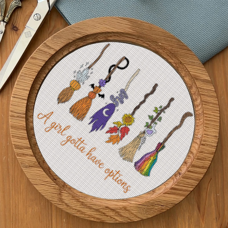  Cross Stitch Kit - Magic Broom | Halloween Decorative Craft | Diy Wall Collection  - image 8