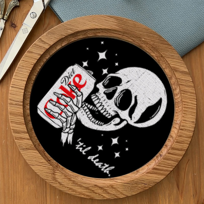  Cross Stitch Kit - Drinking Skeleton | Halloween Spooky Art | Diy Holiday Decoration  - image 4