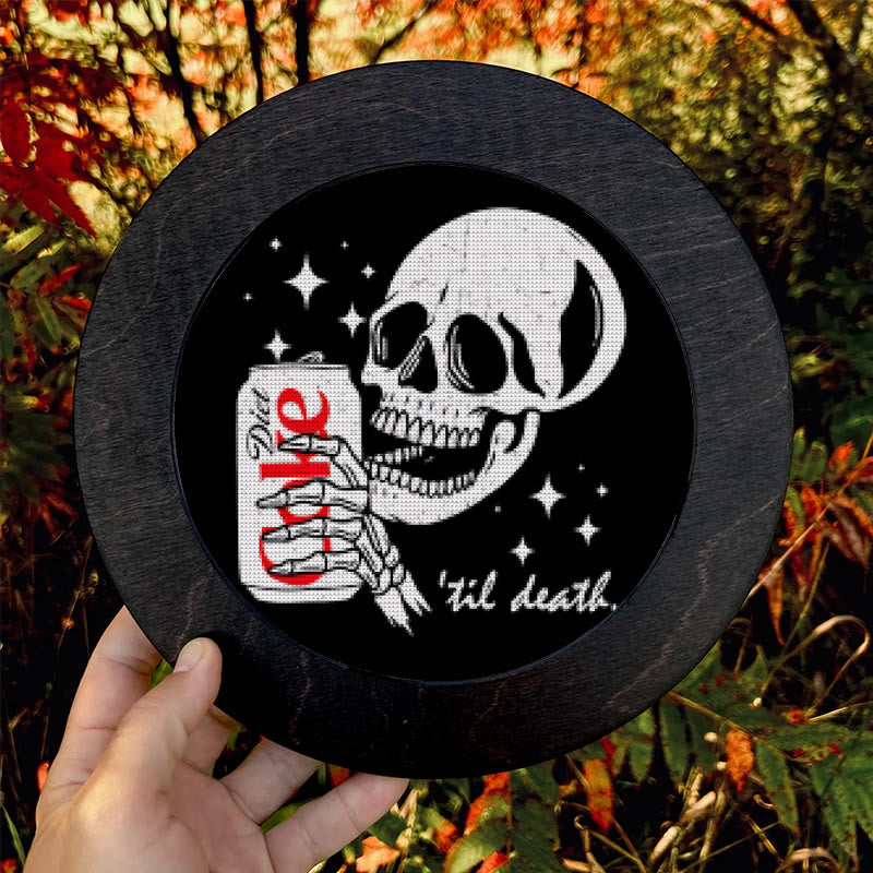  Cross Stitch Kit - Drinking Skeleton | Halloween Spooky Art | Diy Holiday Decoration  - image 8