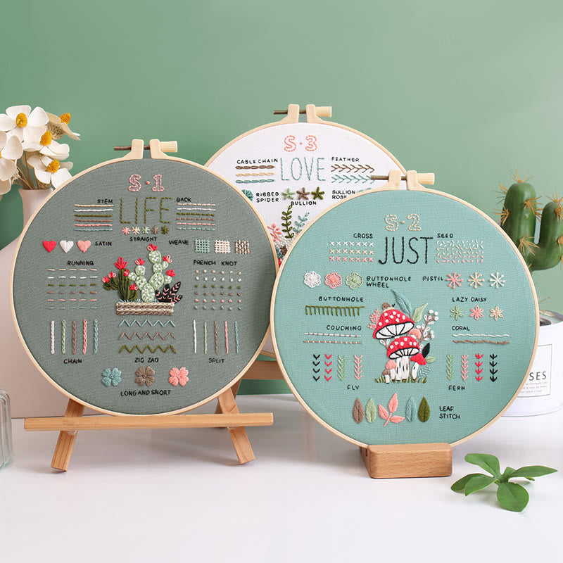 Rubbyoo Beginner Stitch Practice Kit - Diy Starter Embroidery Set | 3 Level Floral And Botanical Needlecraft | Nice Gifts For Sewing Enthusiast - image 5