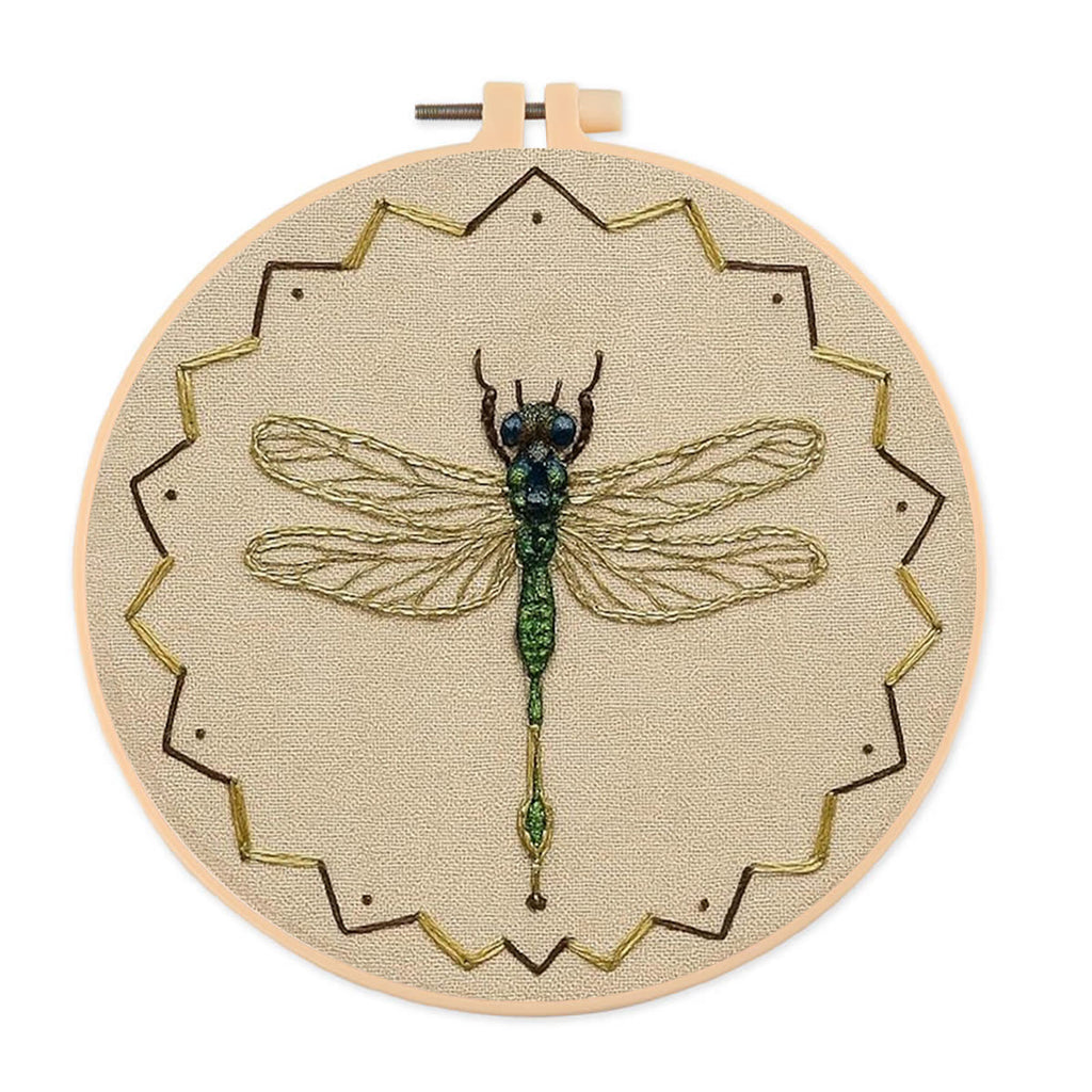 Rubbyoo Bead Embroidery Kit - Beautiful Dragonfly | Diy Needle Art | Handmade Decorative Craft  - 15cm*15cm - image 0