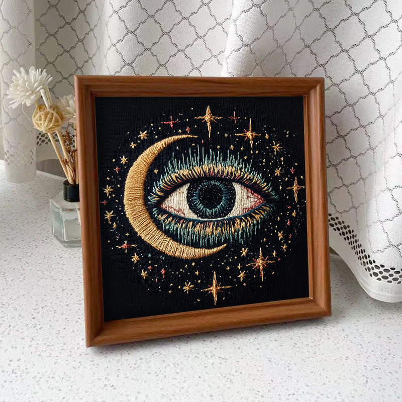 Rubbyoo Embroidery Kit - Witchy Eye | Celestial Decorative Craft | Gothic Needle Artwork - Embroidery Kit Plus An Extra Frame - image 9