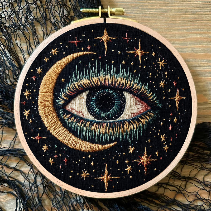 Rubbyoo Embroidery Kit - Witchy Eye | Celestial Decorative Craft | Gothic Needle Artwork - image 1