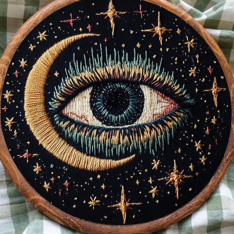 Rubbyoo Embroidery Kit - Witchy Eye | Celestial Decorative Craft | Gothic Needle Artwork - image 4