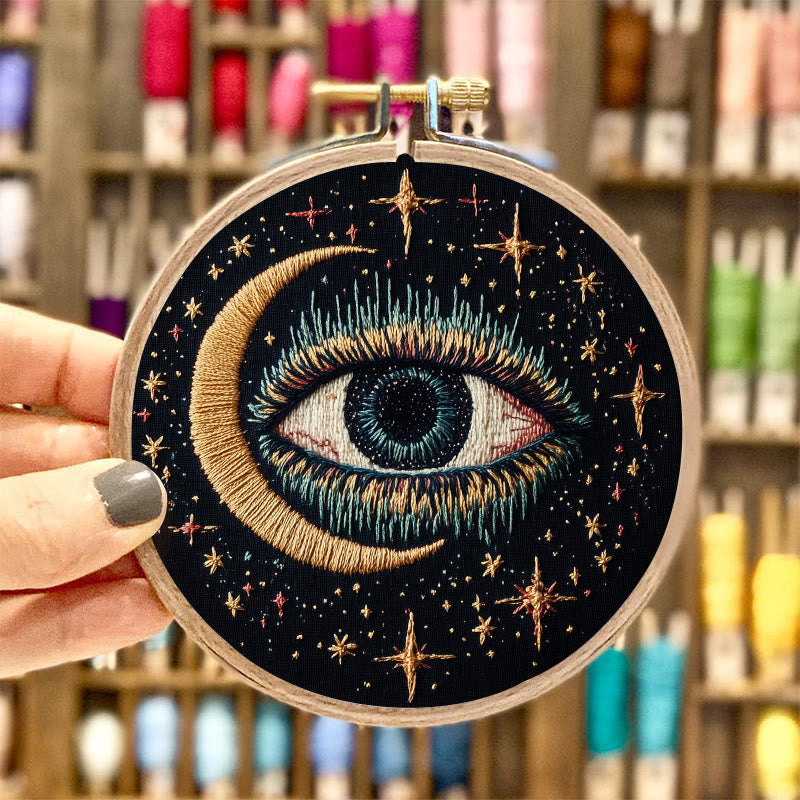 Rubbyoo Embroidery Kit - Witchy Eye | Celestial Decorative Craft | Gothic Needle Artwork - image 7