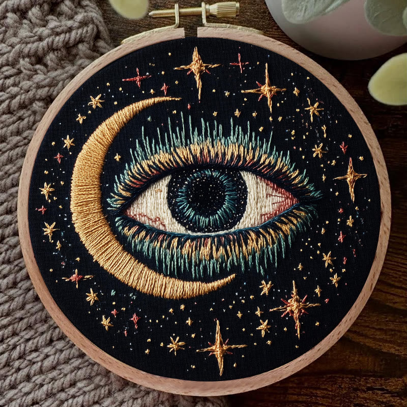 Rubbyoo Embroidery Kit - Witchy Eye | Celestial Decorative Craft | Gothic Needle Artwork - image 2