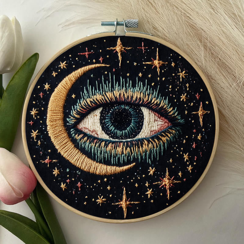 Rubbyoo Embroidery Kit - Witchy Eye | Celestial Decorative Craft | Gothic Needle Artwork - image 6