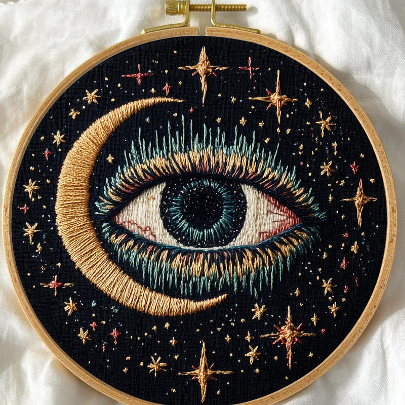 Rubbyoo Embroidery Kit - Witchy Eye | Celestial Decorative Craft | Gothic Needle Artwork - image 3