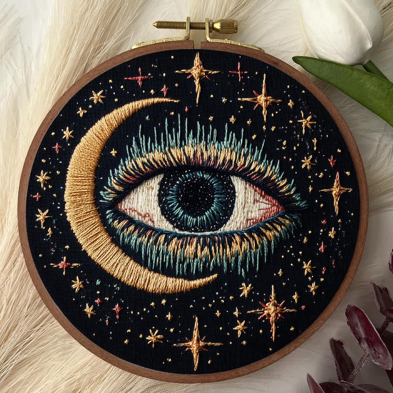 Rubbyoo Embroidery Kit - Witchy Eye | Celestial Decorative Craft | Gothic Needle Artwork - image 5
