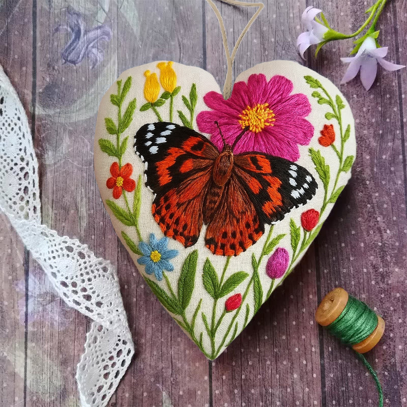 Rubbyoo Heart Embroidery Kit - Vivid Butterfly | Personalized Handmade Art | Diy Birthday Gifts - image 2