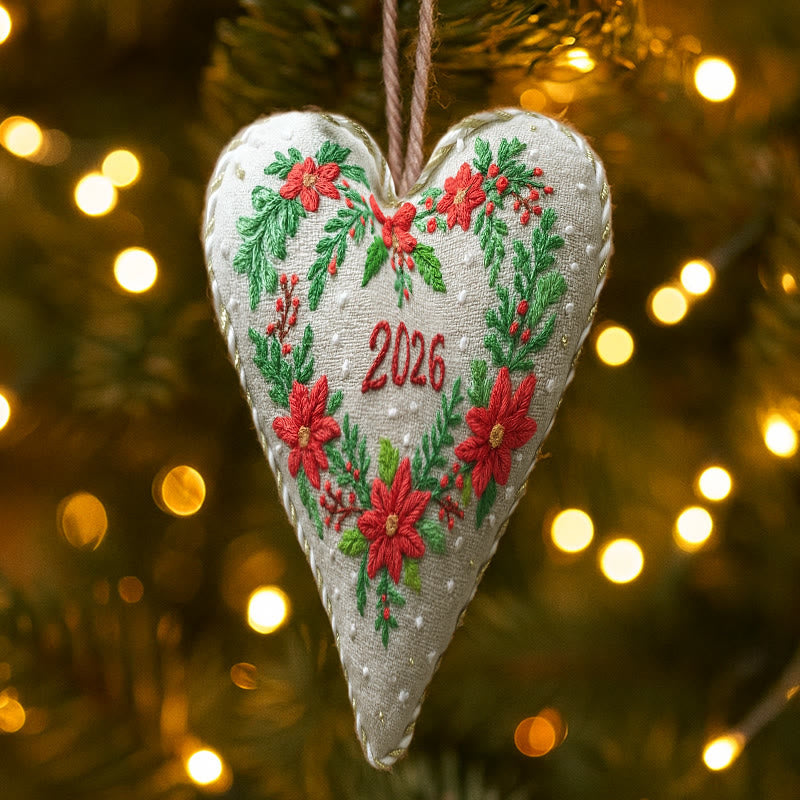 Rubbyoo Heart Embroidery Kit - Christmas Wreath | Diy Christmas Ornaments | Perfect Handicraft For New Year - image 6