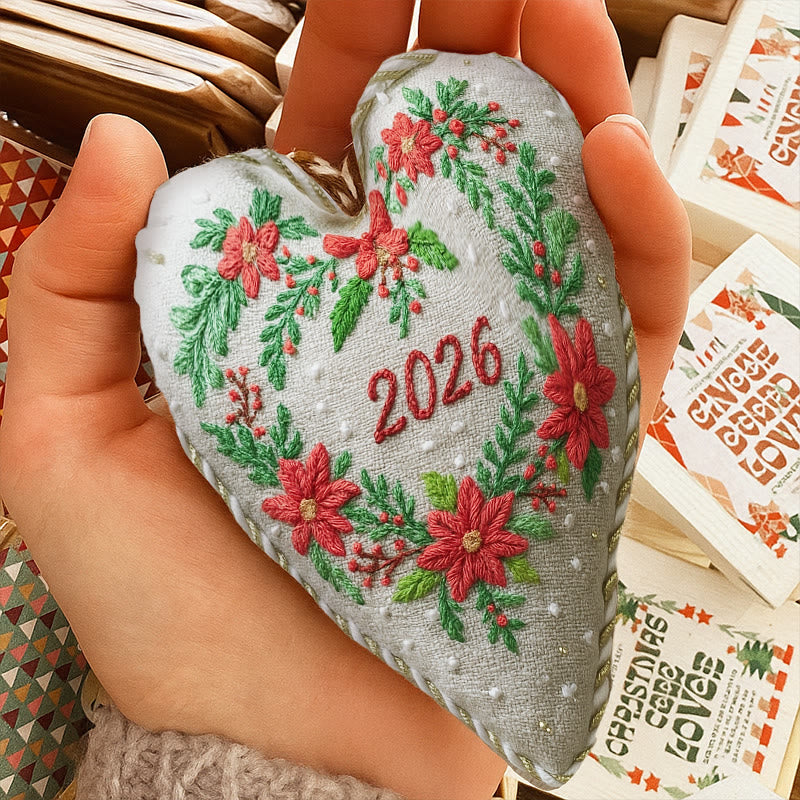 Rubbyoo Heart Embroidery Kit - Christmas Wreath | Diy Christmas Ornaments | Perfect Handicraft For New Year - image 7