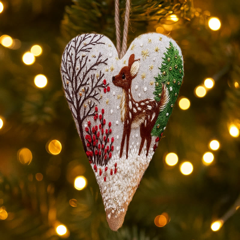 Rubbyoo Heart Embroidery Kit - Christmas Elk | Adorable Christmas Craft | Diy Hanging Ornament  - image 5