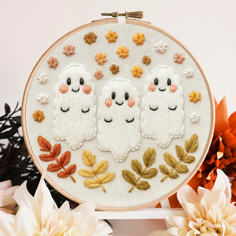 Rubbyoo Embroidery Kit - Aadorable Ghost | Diy Halloween Craft | Perfect Artwork For Decoration - image 3