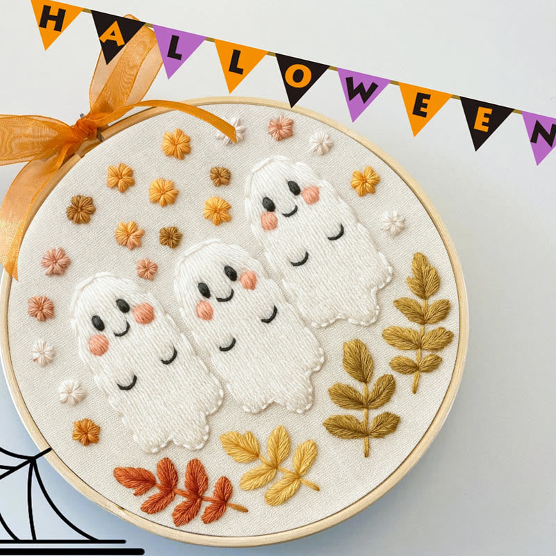 Rubbyoo Embroidery Kit - Aadorable Ghost | Diy Halloween Craft | Perfect Artwork For Decoration - image 5