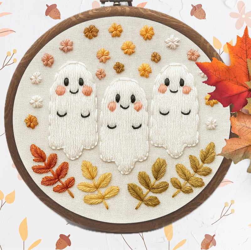 Rubbyoo Embroidery Kit - Aadorable Ghost | Diy Halloween Craft | Perfect Artwork For Decoration - image 4