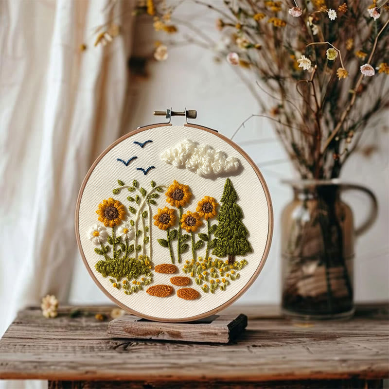 Rubbyoo Embroidery Kit - Blooming Sunflower | Floral Stitching Craft | Unique Room Decor - image 5