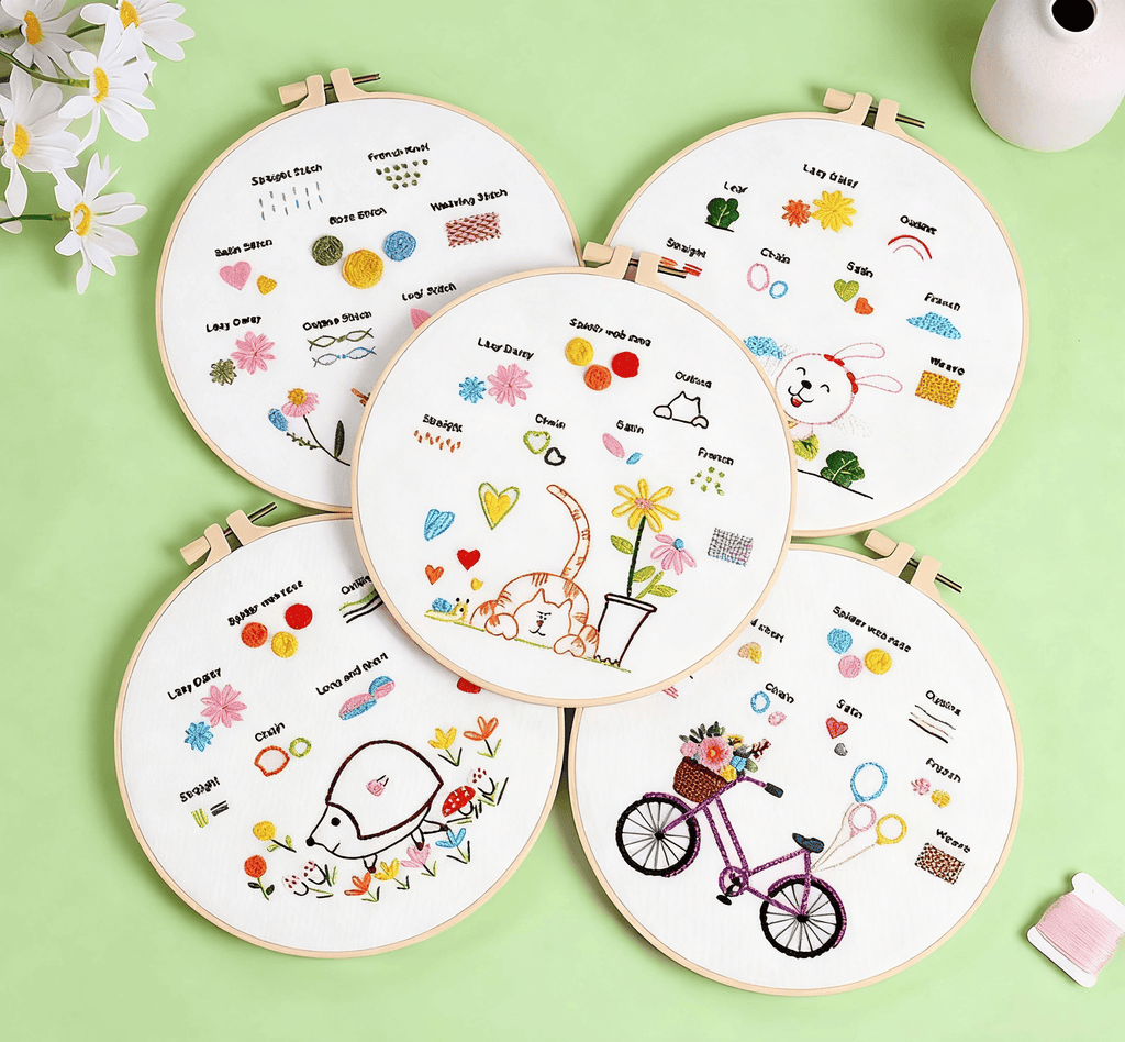 Rubbyoo Embroidery Starter Practice Kit - Easy Stitch Handicraft | Perfect For Needlework Beginner - image 9