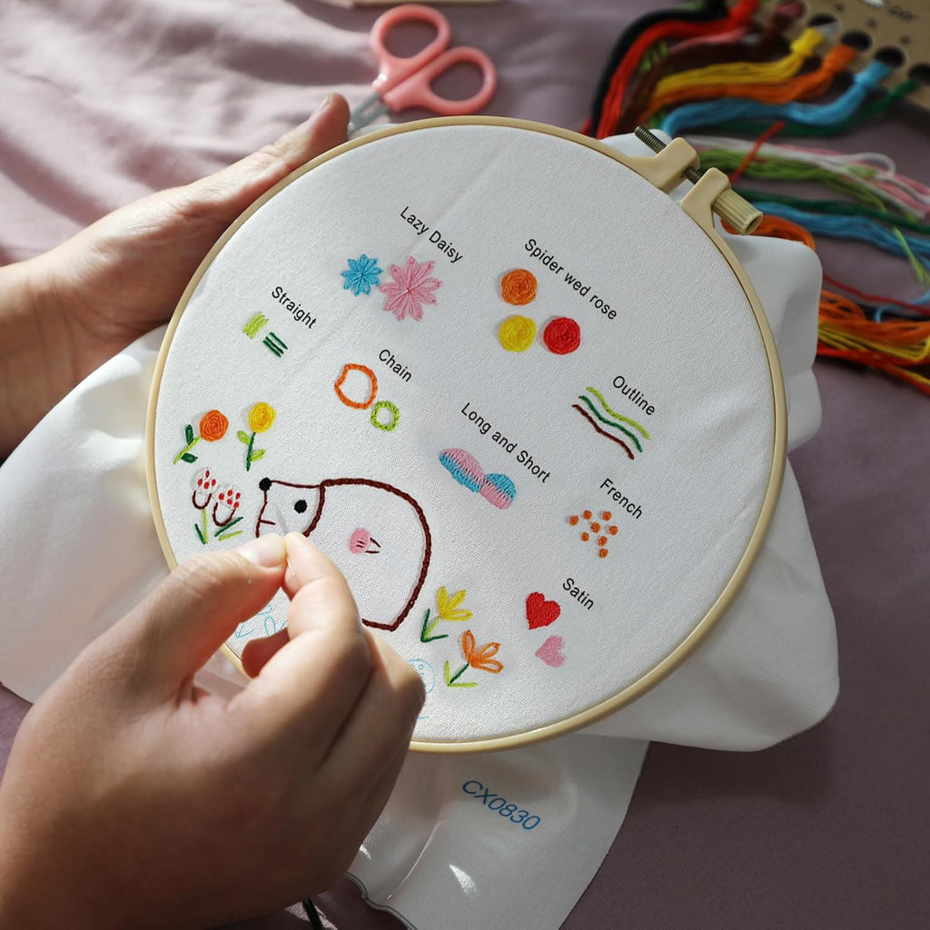 Rubbyoo Embroidery Starter Practice Kit - Easy Stitch Handicraft | Perfect For Needlework Beginner - image 6