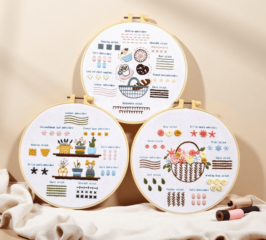 Rubbyoo 3-piece Embroidery Starter Kit - Diy Needle Craft | Beginner Handmade Art | Gifts For Stitch Enthusiasts  - image 0